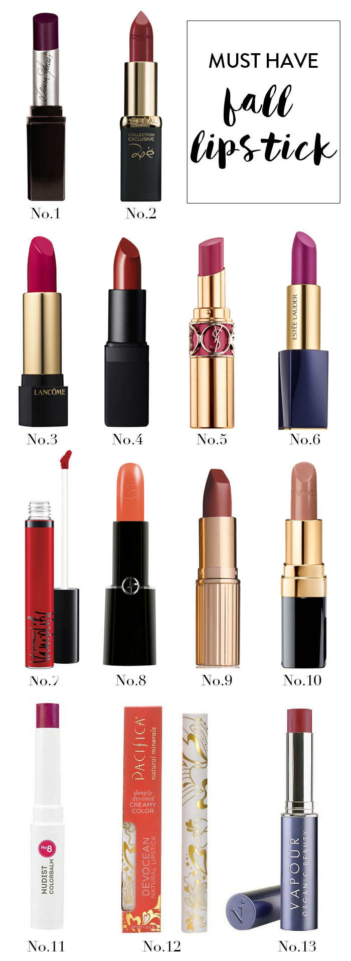 the best fall lipsticks Charmingly Styled