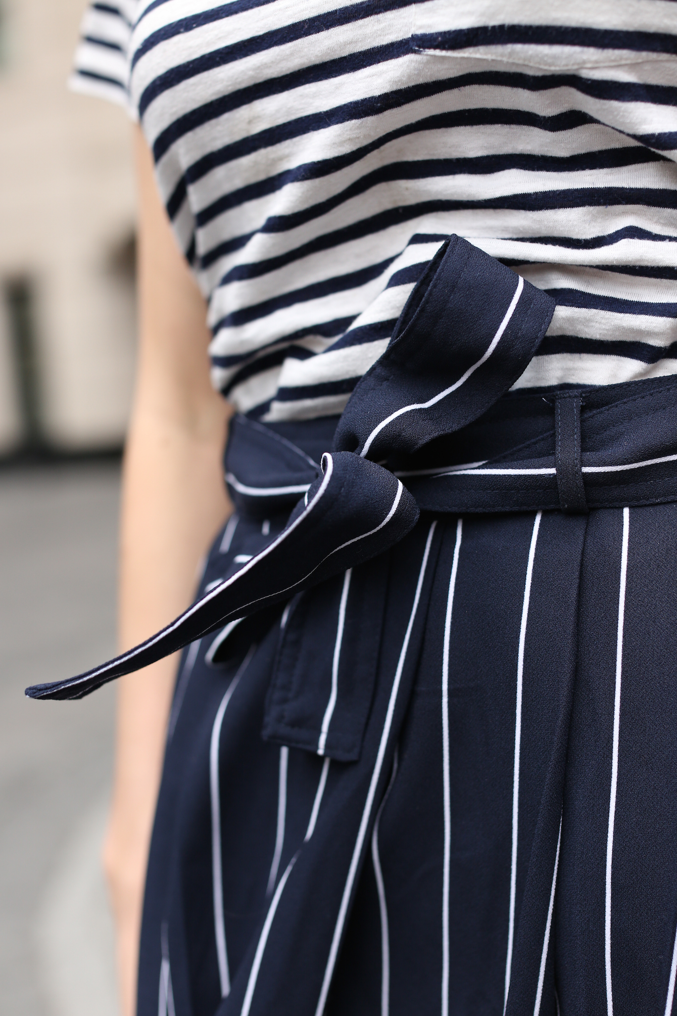 Banana Republic Navy Striped Skirt-14