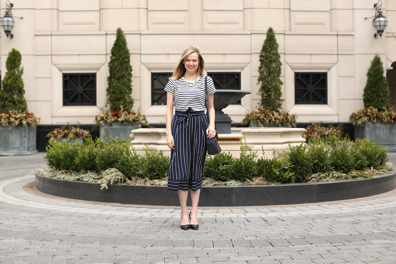 Banana Republic Navy Striped Skirt-22